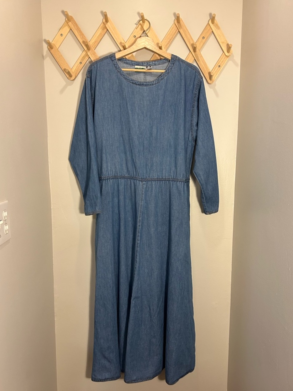 Cottagecore Coldwater Creek Light Blue Denim Dress